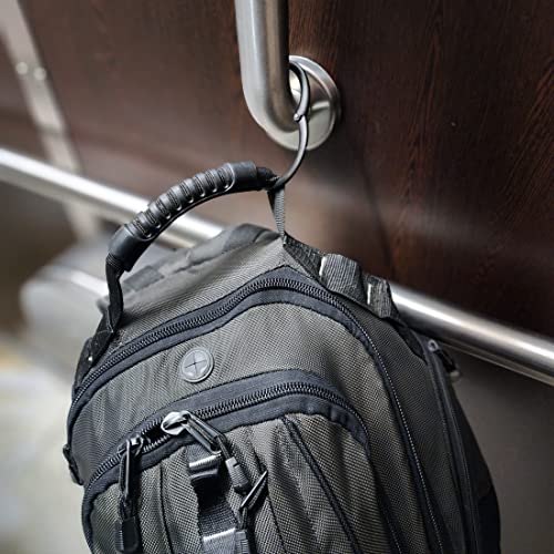 Clipa Bag Hangers The Ring that Opens into a Hook, Closes Automatically | Holds 33 lbs, Needs only 1/2" to Hang a Bag, Easy to Use with One Hand, in 9 available styles, 3 yr Warranty - color: Matte Black
