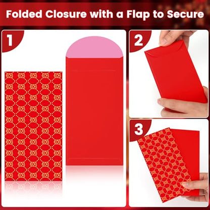 Chinese New Year Red Packets 2026,36 Pcs Money Envelopes with 6 Classic Embossed Bronzing Foil Designs for Cash Gifts & Decorations (Classic) - style: Classic