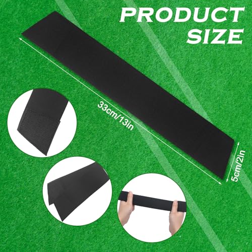 Silipull 3 Pcs Guard Strap for Wrist Elbow and Leg Guards Adjustable for Desired Guard Compression Leg Guard Replacement Strap for Baseball and Softball Player, Black, 12.25" x 2"