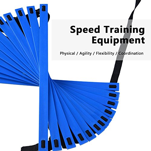 Speed Agility Train Kit, Agility and Spped Training Ladder 19Ft Flat Ladder + 10pcs Disc Cones Health Ideal Fitness Exercise Drill Equipment