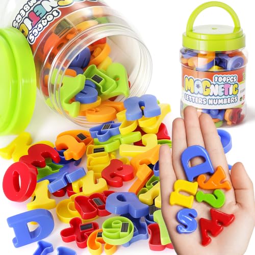 LovesTown 104 PCS Magnetic Letters Numbers, Uppercase and Lowercase