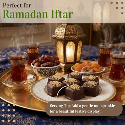 Baklava Pastry with Hazelnut | Chocolatey Coated Turkish Baklava | 9.51 oz (270 g) | Baklava Chocolate Gift Box, Premium Halal Snack, Elegant Ramadan & Eid Gift | Perfect for Parties, Family Gatherings, Corporate Events, or Festive Celebrations (Hazelnut)