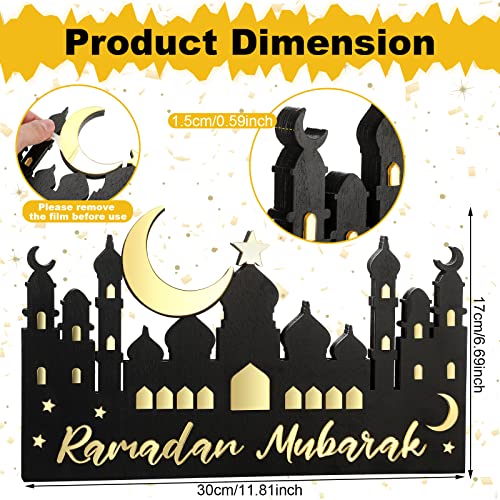 Kathfly Ramadan Mubarak Islamic Table Centerpiece Home Decor Eid Ramadan Mubarak Decor Islamic Home Art Muslim Gift