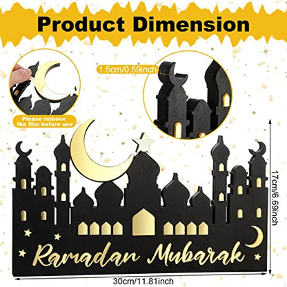 Kathfly Ramadan Mubarak Islamic Table Centerpiece Home Decor Eid Ramadan Mubarak Decor Islamic Home Art Muslim Gift
