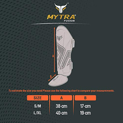 Mytra Fusion Adult Shin Pad, Shin Protector, Shin Guard for Boxing, MMA, Muay Thai, & Martial Arts Training