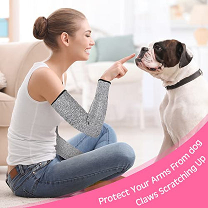Geyoga Arm Sleeves Guards Cut Resistant HPPE,X-Large,Hppe,Black - color: Gray, Pink, size: Large, style: Hppe