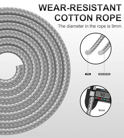 Jump Rope for Women Men, Fitness Jumprope for Women Workout, Adjustable Adult Exercise Skipping Rope - color: Gray