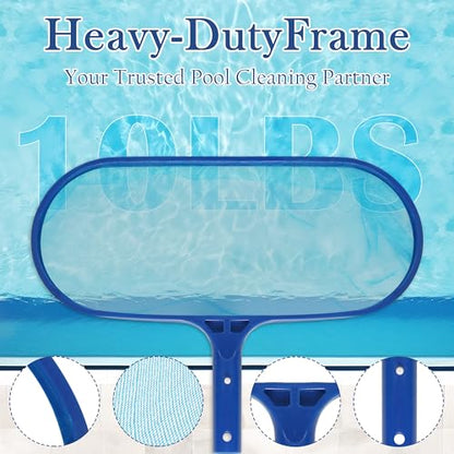 Sunnyglade 15.5x11in Swimming Pool Cleaner Supplies Pool Net Skimmer | Professional Heavy Duty Pool Leaf Rake Fine Mesh Frame Net/Cleaning Leaf Skim Net pool accessories pool skimmer net - size: 15.5x11 in