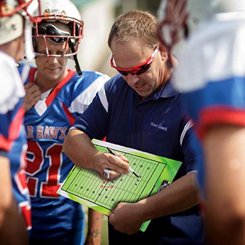 BETTERLINE Football Coaching Board Double Sided Dry Erase Clipboard Sports | American Coaches 2 Erasable Pens Sports Strategy Tool Dry Erase Coaching Board Team Practice Essential Sports Tool