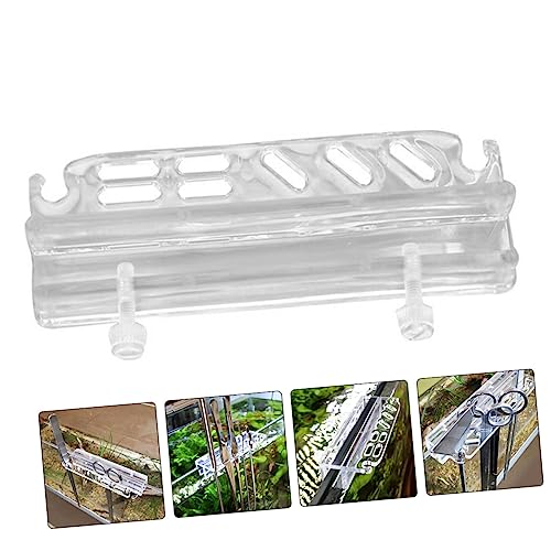 Aquarium Tool Holder Wall-Mounted Organizer for Fish Tank Cleaning Tools Transparent Acrylic Storage Rack for Scissors Tweezers and Tongs Compact Design for Easy Access