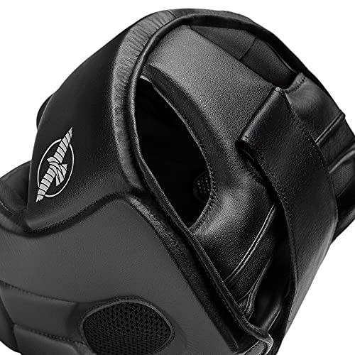 Hayabusa T3 Adjustable MMA Headgear - color: Black/Red, size: Large