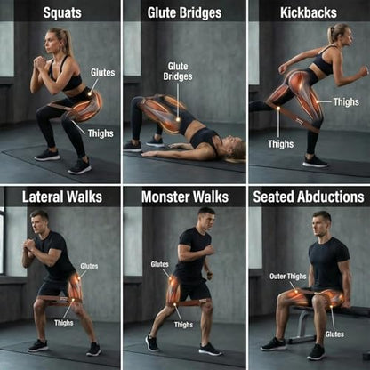 6-Pack Premium Natural Rubber Thickened Workout Resistance Bands Set for Home Gym & Physical Therapy, Anti-Snap Durable Exercise Bands for Full Body Strength Training, Legs, Glutes, Multi-Level - color: XX-Heavy-6 Set-Coffee