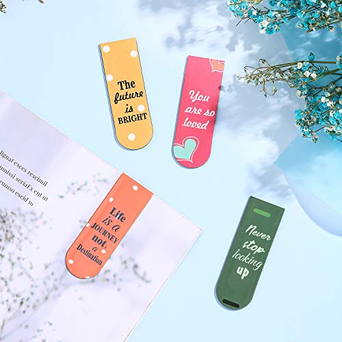 Inspirational Quotes Magnetic Bookmarks Encouraging Bookmarks Clips Magnet Page Markers Positive Magnetic Page Bookmark for Students Teachers School Home Office Supplies(30 Pcs)