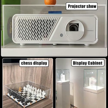 Acrylic Water Tank Deep and Shallow Sink Five-Sided Tray, 2 in Thickness Fish Tank Shooting Transparent Water Tank Pool, Food and Cosmetics Storage Box - size: 50x50x6cm/19.7x19.7x2.3in