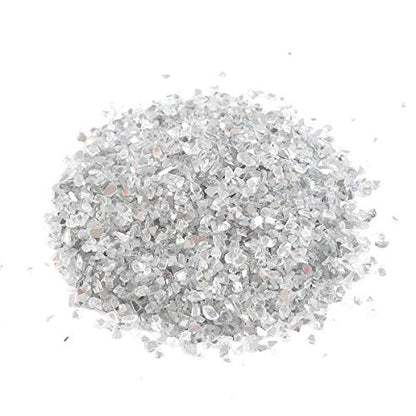 Shiny Stone High Luster Reflective Fire Glass Gravel,Fire Gems,Fire Drops,Fire Glass Pebbles Stones Beads Chips for Fire Pit Fish Tank Aquarium Garden,3-6mm 305g/0.67lb (Both Side Mirror) - color: Both Side Mirror