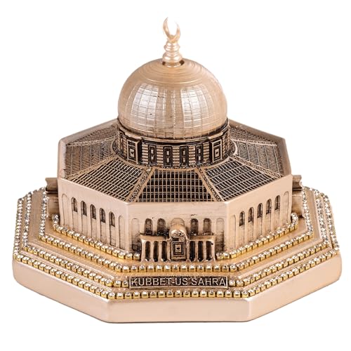 Modefa Islamic Turkish Home Decor Showpiece Gift Al Aqsa Mosque Dome of The Rock Jerusalem Replica (Mother of Pearl - Small (3.5in x 5.1in)) - color: Mother of Pearl - Small (3.5in X 5.1in)