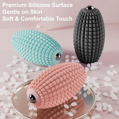 Vibrating Massage Ball for Plantar Fasciitis & Myofascial Release, Silicone Muscle Roller for Back, Neck, Foot, and Leg, Portable Trigger Point Massage Tool, 3 Vibration Modes (Pink) - color: Pink