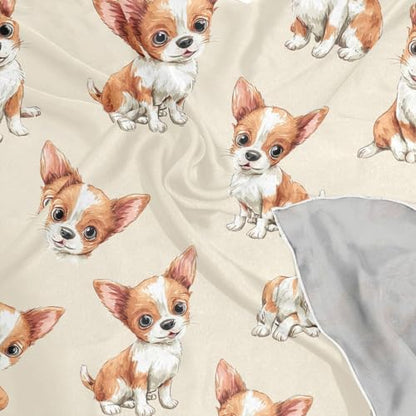 Women's Silk Scarf Square Satin Head Scarves Fashion Neck Scarf Hair Wraps Silk Bandana - color: Chihuahua