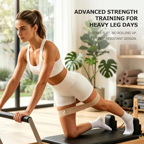 6-Pack Premium Natural Rubber Thickened Workout Resistance Bands Set for Home Gym & Physical Therapy, Anti-Snap Durable Exercise Bands for Full Body Strength Training, Legs, Glutes, Multi-Level - color: Light-6 Set-Amber Brown