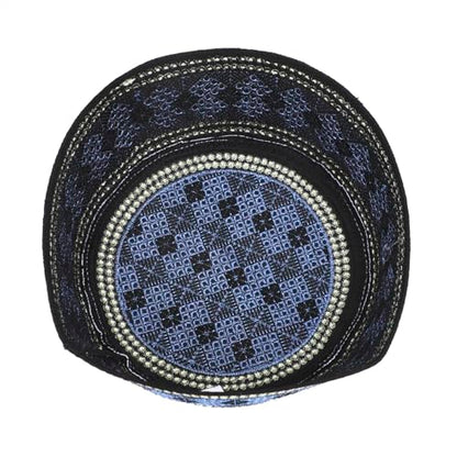 Muslim Prayer Hat for Men Worship Hat Islamic Muslim Prayer Hats Cap Beanie Headwear for Ramadan Eid - color: Blue