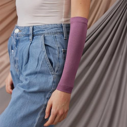 Modest Arm Cover | Jersey Arm Cover | Modest Sleeve Covering for Muslim Women - color: Orchid