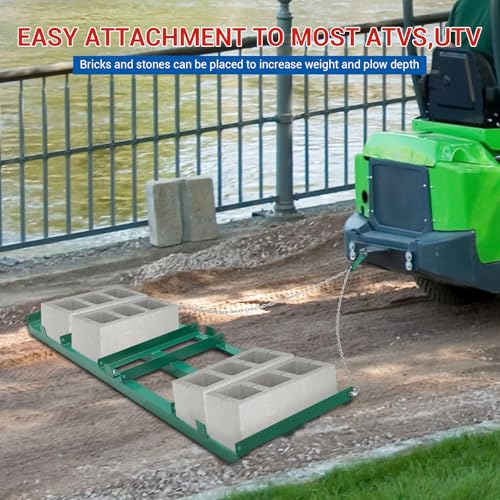 Garvee 96 Inch Heavy Duty Steel Drag Harrow – Chain System, Tow-Behind Gravel Driveway Leveler, Lawn & Landscape Grader for ATV, UTV, Tractor, Mower – Durable Yard Tool for Dirt, Sand, Soil - size: 96 in