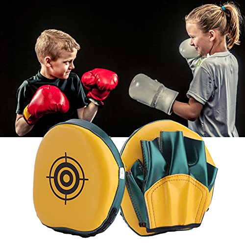 OUKENS Boxing Pads Mini Focus Mitts,PU Leather Boxing Curved Focus Punching Mitts Kids Mini Boxing Gloves Pads Boxing Target Pads for Kickboxing, MMA, Muay Thai, Punching Target, Martial Arts - color: 1 piece Yellow