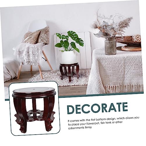balacoo Wooden Pedestal Fish Tank Display Stand High Tall Aquarium Base for Home Decorative Antique Style with Fine Workmanship and