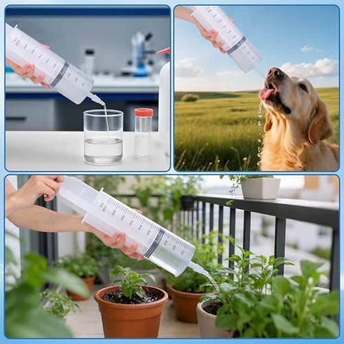 1000ml Large Syringe for Thick Liquids, Individually Wrapped | Plastic Syringe Without Needle for Scientific Labs, Measuring, Refilling - style: 1000cc
