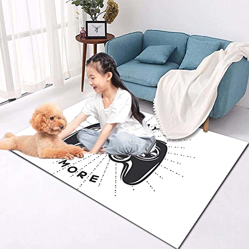 Blue Turkish Style Muslim Mat Islamic Carpet for Bedroom and Living Room Thick Soft Machine Washable Rugs 4'8" x6' - color: C, size: 4'8" x6'