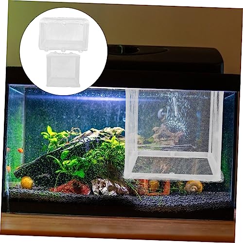 TOYANDONA 2pcs Fish Breeding Divider Floating Mesh for Aquarium Water Isolation Net for Fry and Fish Easy to Install and Clean Compact