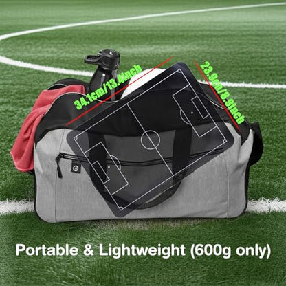 16“Double Side LCD Coaching Board Football Tactics Board | Double Side Use,One-Touch Erase Lock,Includes Stylus Pen,9.4 inch x 13.4 inch screen