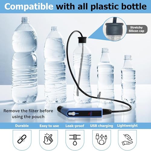 Orca Portable Travel Bidet Bottle Handheld Personal Sprayer, Electric Travel Bidet Camping Bathroom Personal Hygiene Cleaning Baby Care Toilet Sprayer Cleaning + 2 L Pouch