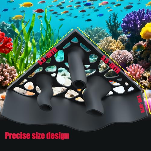 Naturally Curved Aquarium Underground Tunne lCave | Multi-sized Hole Fish Tank Decor Hideaway | Aquarium Decor with Submerged Base and Viewing Window Suitable for Betta fish,Catfish,Loach,Shrimp（1PCS)