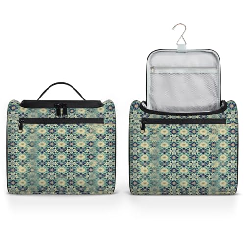 Islamic Flowers Travel Toiletry Bag for Women Men Large Capacity Hanging Makeup Bag Dopp Kit Shaving Bag for Toiletries Cosmetics Organizer