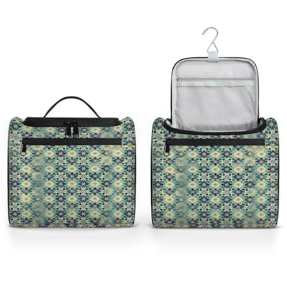 Islamic Flowers Travel Toiletry Bag for Women Men Large Capacity Hanging Makeup Bag Dopp Kit Shaving Bag for Toiletries Cosmetics Organizer