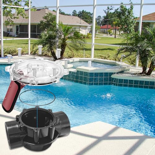 7056 Pool Check Valve Cover and Spring Flapper Replacement Kit, for Jandy Check Valve Covers 7235, 7236, 7305, 7511, 7512，Prevents Backflow of Pool Water