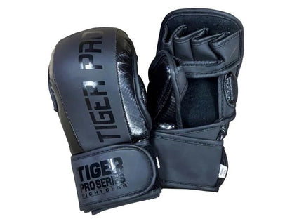 MMA Sparring Gloves with Extra Knuckle Padding, Leather Training Gloves for Grappling, Kickboxing & MMA Training - size: Small