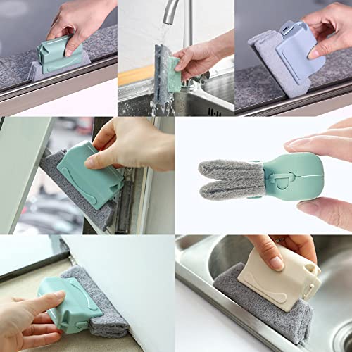 Koishu Magic Window Groove Cleaning Brush, Hand-held Window Track Cleaner Brushes Tools Set, Sliding Door Track Cleaner, Sill, Tile Lines, Shutter, Car Vents, Keyboard, Small Spaces Clean - color: 9pc