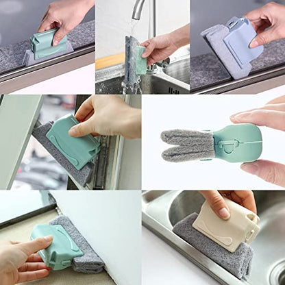 Koishu Magic Window Groove Cleaning Brush, Hand-held Window Track Cleaner Brushes Tools Set, Sliding Door Track Cleaner, Sill, Tile Lines, Shutter, Car Vents, Keyboard, Small Spaces Clean - color: 9pc