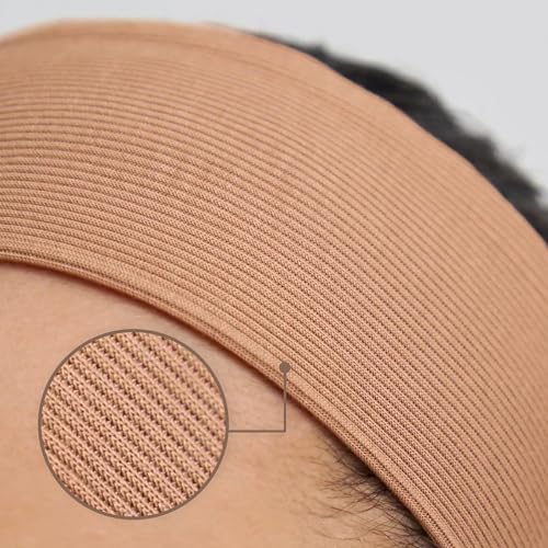 Modest Bandana Ribbed | For Muslim Women Undercap Pre-Sewn Inner Scarf Accessory Easy To Wear - color: Warm Taupe