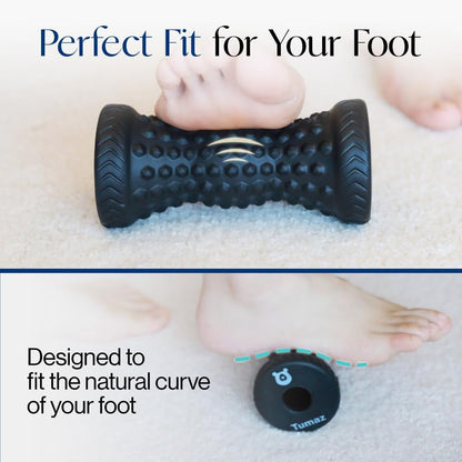 Tumaz Foot Roller for Deep Tissue Massage & Reflexology | Ergonomic Roller | Deep Tissue Massage | Reflexology | Portable Design | Ideal for Foot Recovery - color: Diamond(black)