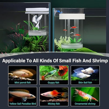 Floating & Mountable Breeding Box – Safe Fry Nursery, Fish Isolation Tank (3.38”x3.38”x5.4”) (1 Set)