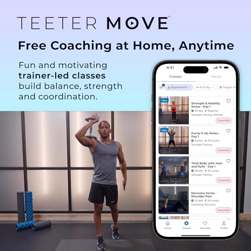 TeeterBell Multi-Grip Weight & Workout App - Dumbbell, Kettlebell & Medicine Ball All-in-one, Low-Impact Cardio and Toning for Functional Fitness - style: 10lb TeeterBell