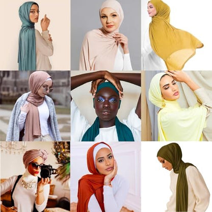 Soft Stretch Head Wrap Scarfs Long Turban Head Wrap Tie for Women - color: Beige