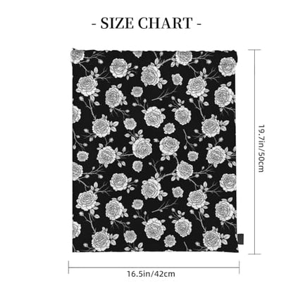 Breathable Polyester Drawstring Bag Black Roses Pattern, Large Capacity String Backpack for Swimming Pool - color: Pattern (362)