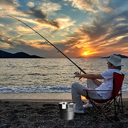 Battery Aquarium Air Pump, Quiet DC-800 Backup Fish Tank Air Bubbler, Portable Power Outage Aerator Emergency Oxygen Diffuser, Keeps Fish Safe & Bait Minnow Shrimp Alive