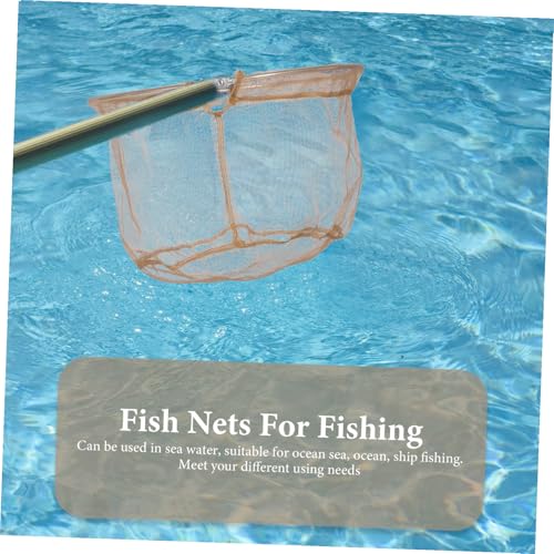 Totority Detachable Head Round Fishing Net with Stainless Steel Frame Folding Landing Net for Recreational Fishing Lightweight Corrosion-Resistant Fish Catching Equipment for Fish