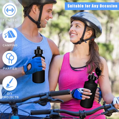 Zubebe 36 Pcs Sports Water Bottles Bulk Squeeze Reusable Bpa-free Plastic Water Bottles End of the Year Gifts Summer Gifts for Students School Travel Hiking Cycling Event Team Gift - color: Black