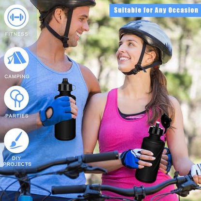 Zubebe 36 Pcs Sports Water Bottles Bulk Squeeze Reusable Bpa-free Plastic Water Bottles End of the Year Gifts Summer Gifts for Students School Travel Hiking Cycling Event Team Gift - color: Black
